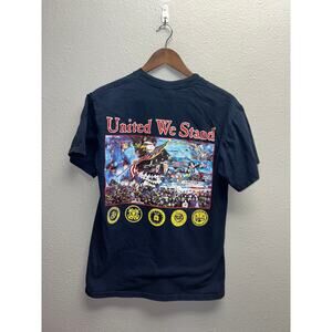 Vintage 9-11 Shirt World Trade Center Fallen Heroes Blue Graphic Tee M